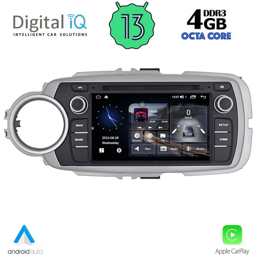 DIGITAL IQ MSG 430_CPA (7” DECK) MULTIMEDIA SYSTEM for TOYOTA YARIS mod. 2011-2020