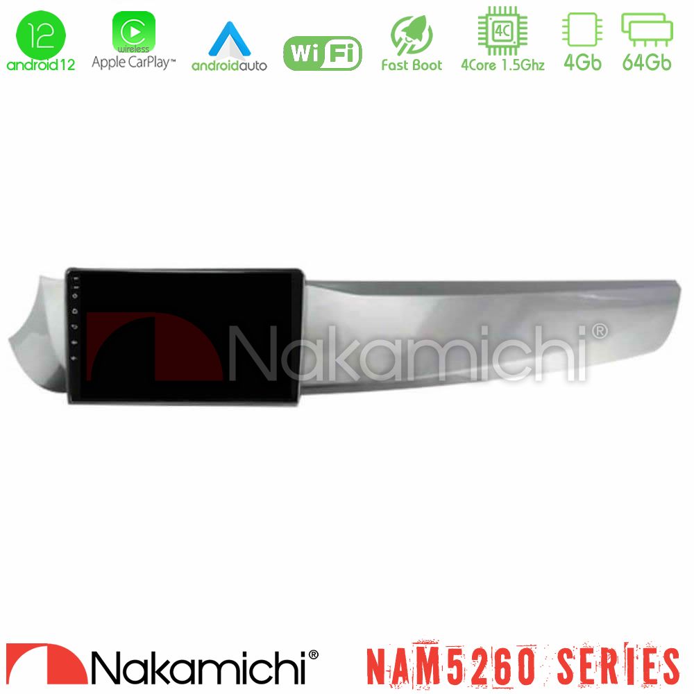 Nakamichi Nam5260 Series Alfa Romeo Giulietta 2010-2014 4core Android12 4+64gb Navigation Multimedia Tablet 9 με Carplay & Android Auto u-n44-Ar1799