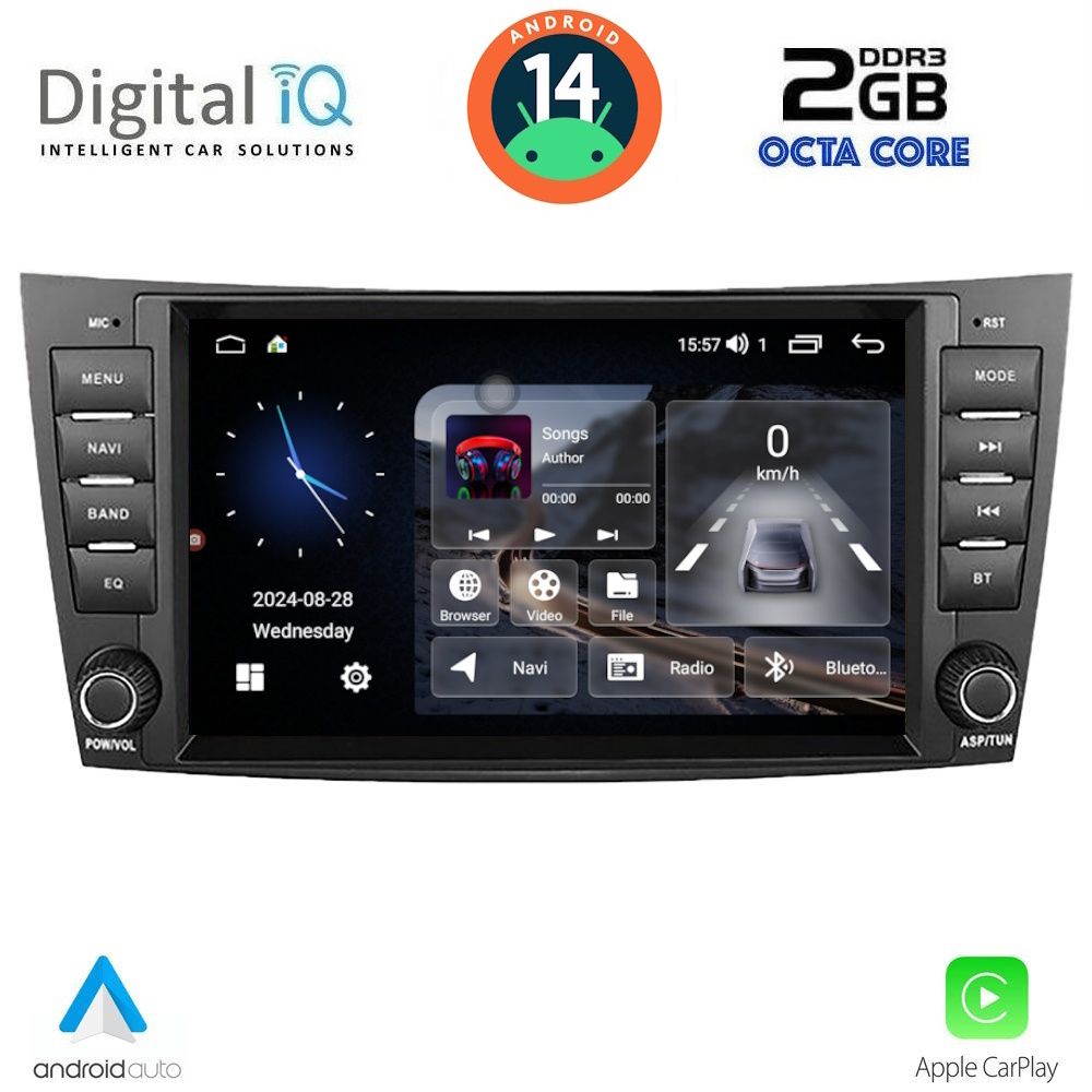 DIGITAL IQ MSF 390_CPA (8” DECK) MULTIMEDIA SYSTEM for MERCEDES E (W211) – CLS (W219) mod. 2003-2009