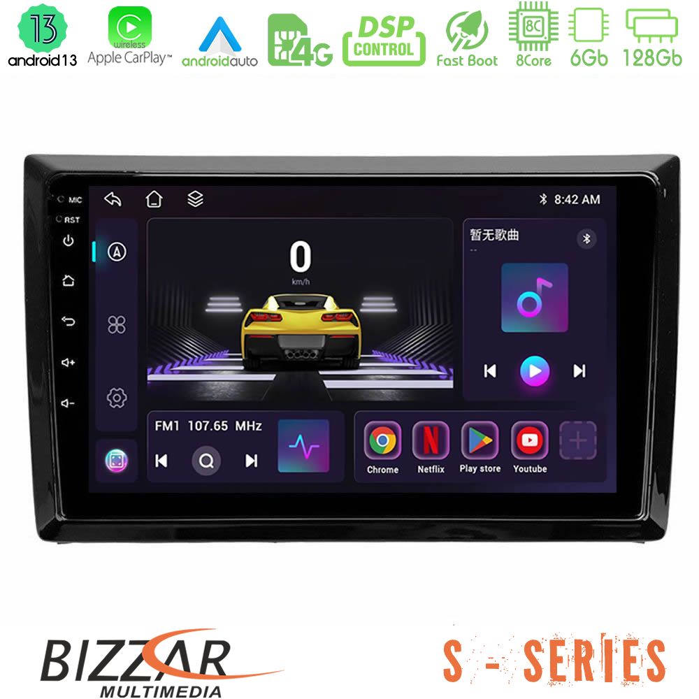 Bizzar s Series vw Beetle 8core Android13 6+128gb Navigation Multimedia Tablet 9 u-s-Vw886