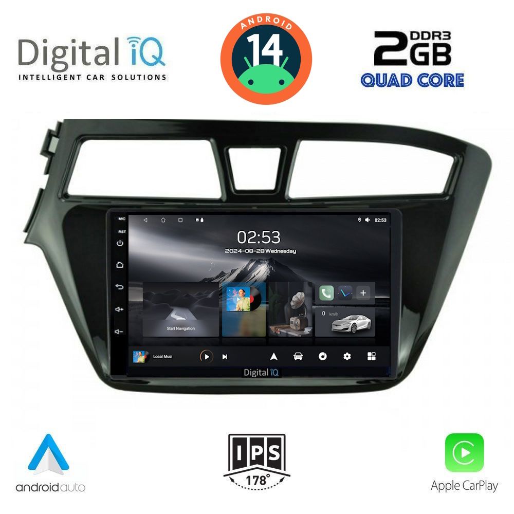 DIGITAL IQ RSB 1229_CPA (9inc) MULTIMEDIA TABLET for HYUNDAI i20 mod. 2014-2019