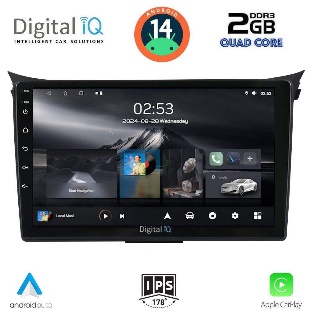 DIGITAL IQ RSB 1232_CPA (9inc) MULTIMEDIA TABLET for HYUNDAI i30 mod. 2012-2017