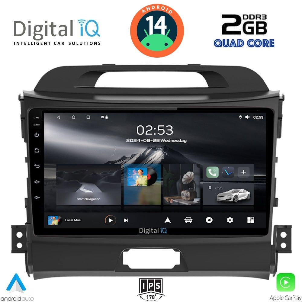 DIGITAL IQ RSB 1325_CPA (9inc) MULTIMEDIA TABLET for KIA SPORTAGE mod. 2010-2015