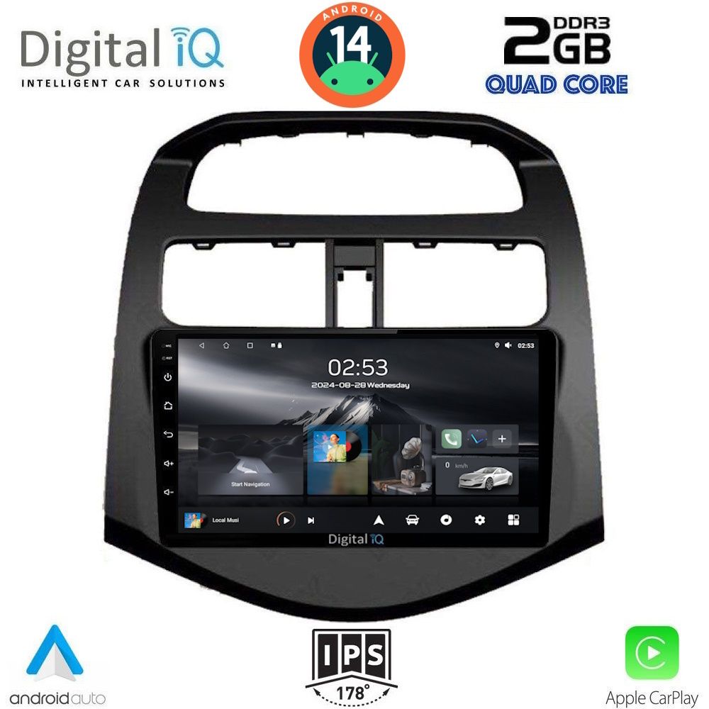 DIGITAL IQ RSB 1078_CPA (9inc) MULTIMEDIA TABLET for CHEVROLET SPARK mod. 2009-2015