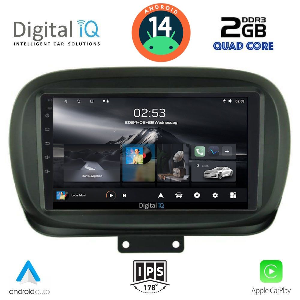 DIGITAL IQ RSB 1134_CPA (9inc) MULTIMEDIA TABLET for FIAT 500Χ mod. 2014&gt;