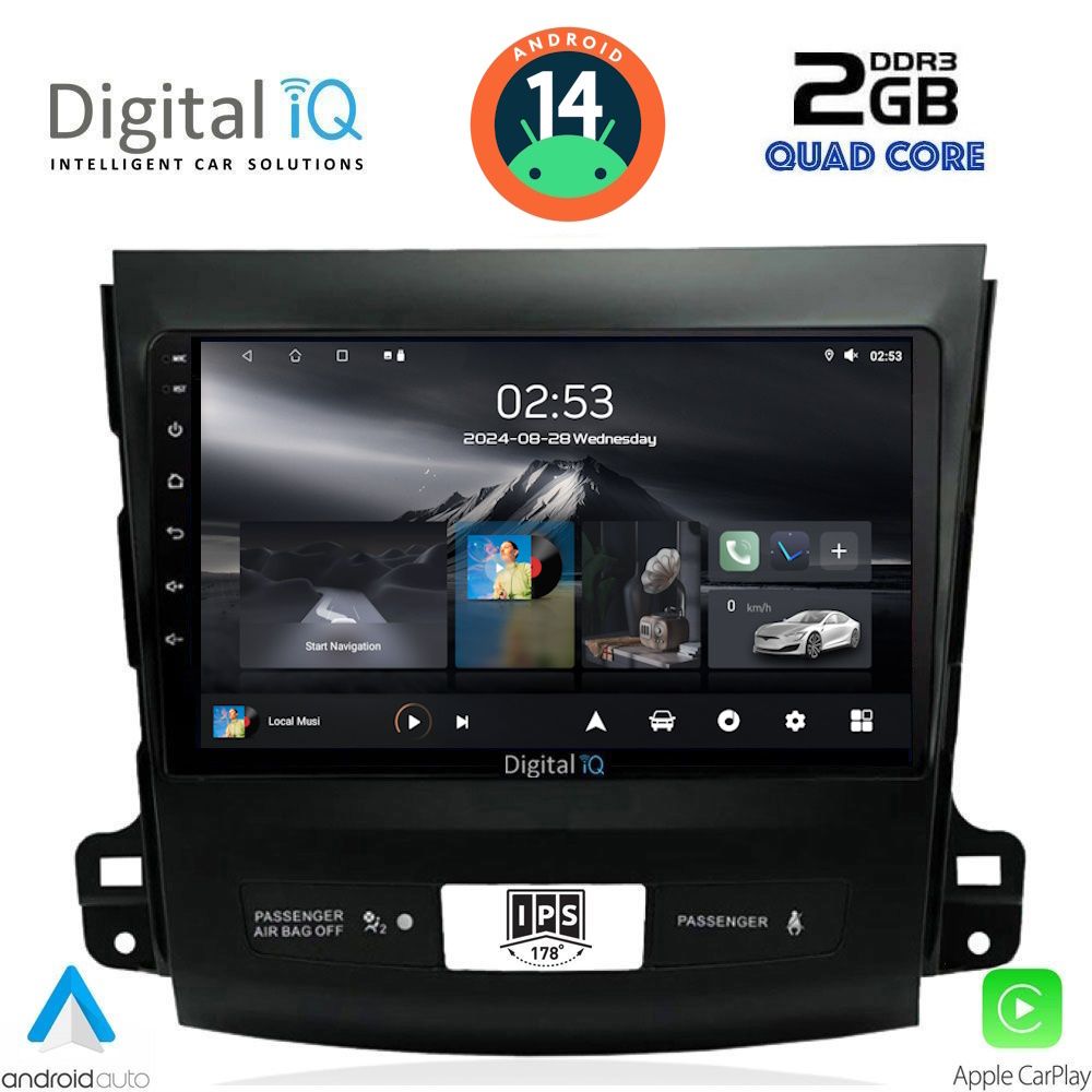 DIGITAL IQ RSB 1442_CPA (9inc) MULTIMEDIA TABLET for CITROEN C-CROSSER | MITSUBISHI OUTLANDER | PEUGEOT 4007 mod. 2006-2012