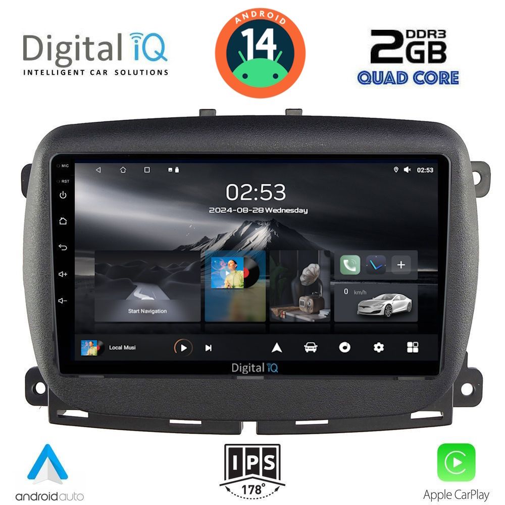 DIGITAL IQ RSB 1131_CPA (9inc) MULTIMEDIA TABLET for FIAT 500 mod. 2016&gt;