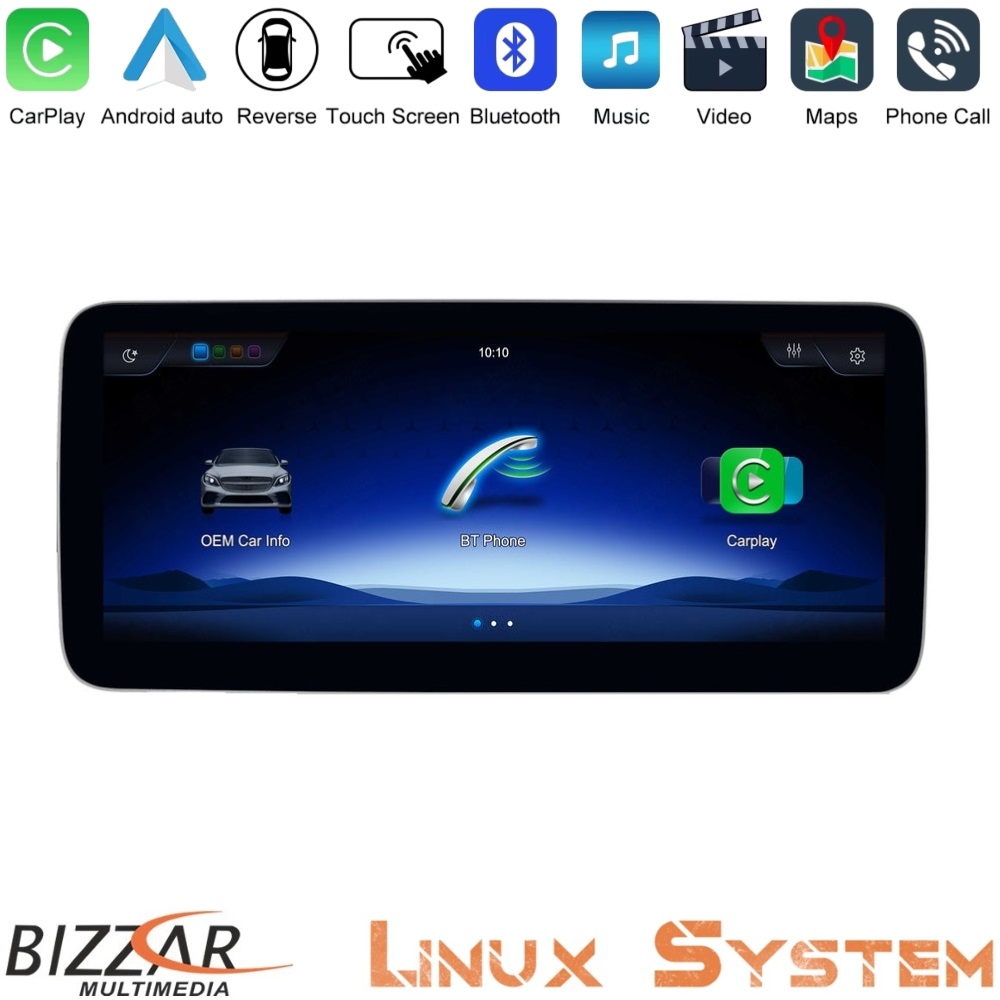 Bizzar Mercedes b Class (W246) Ntg5 Linux Apple Carplay | Android Auto Screen 10.25″ hd Anti-Reflection u-mb-6l17-W246