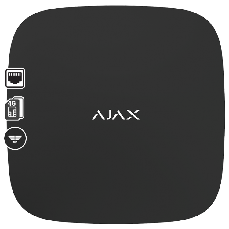 jager ΑΣΥΡΜΑΤΗ ΚΕΝΤΡΙΚΗ ΜΟΝΑΔΑ AJAX HUB 2 ΜΑΥΡΗ 4G (12588)