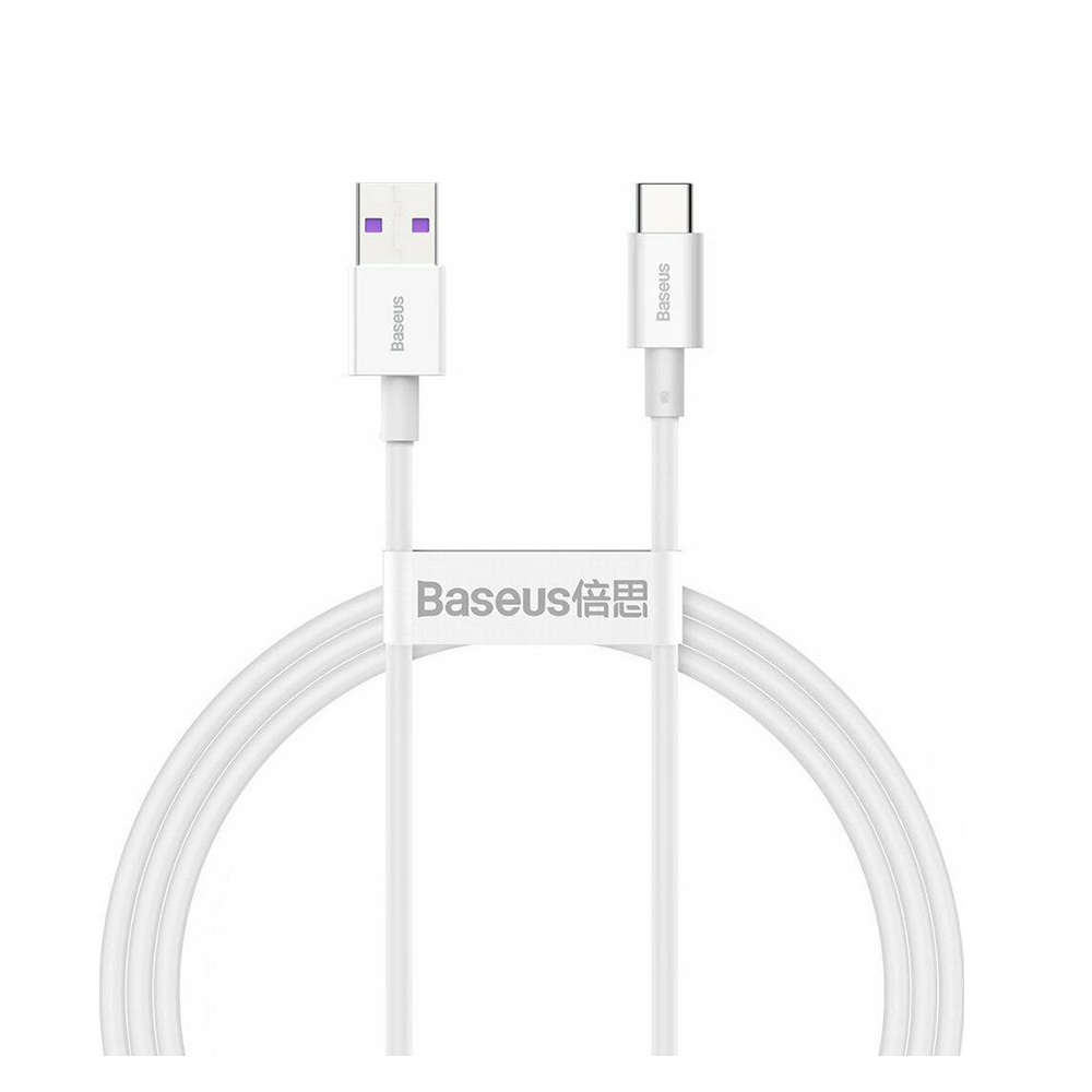 Baseus Superior Series USB 2.0 Cable USB-C male - USB-A male Λευκό 1m (CATYS-02) (BASCATYS02)