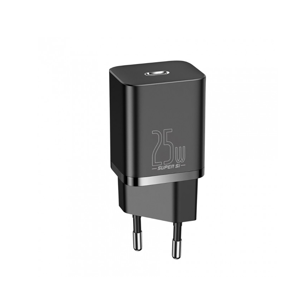 Baseus Super Si 1C Travel Charger Black (25W)(CCSP020101) (BASCCSP020101)