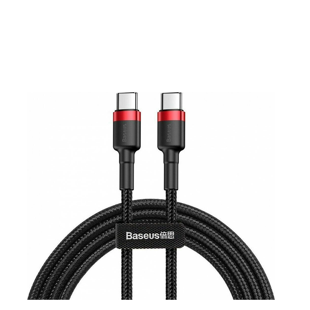 Baseus Cafule Braided USB 2.0 Cable USB-C male - USB-C male Μαύρο 2m (CATKLF-H91) (BASCATKLFH91)