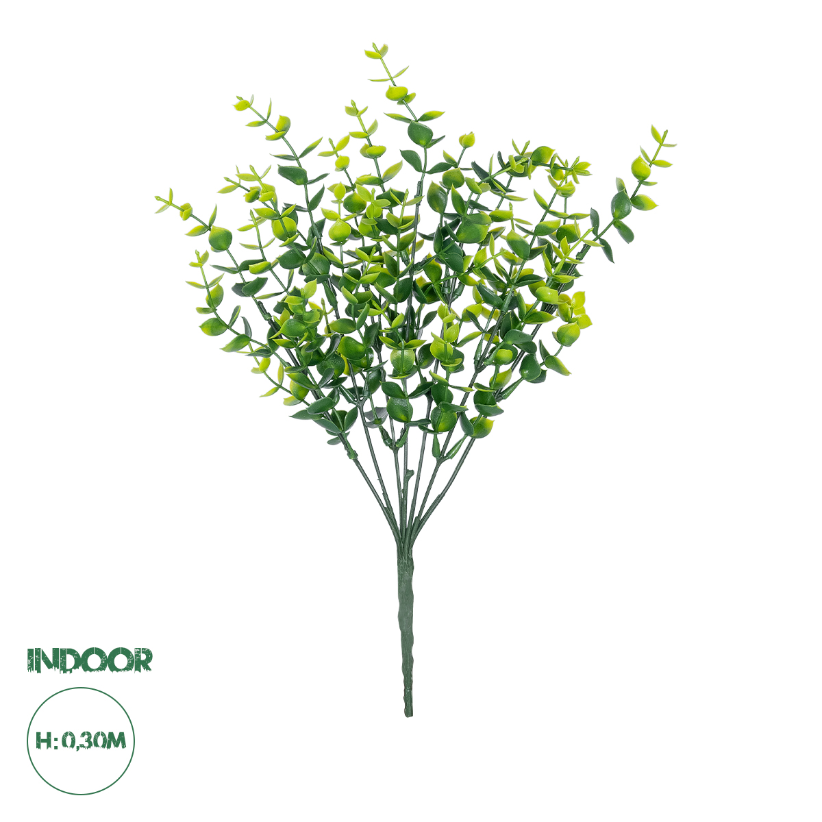 GloboStar® Artificial Garden EUCALYPTUS BRANCH 21065 Διακοσμητικό Κλαδί Ευκάλυπτος Φ17 x Υ30cm