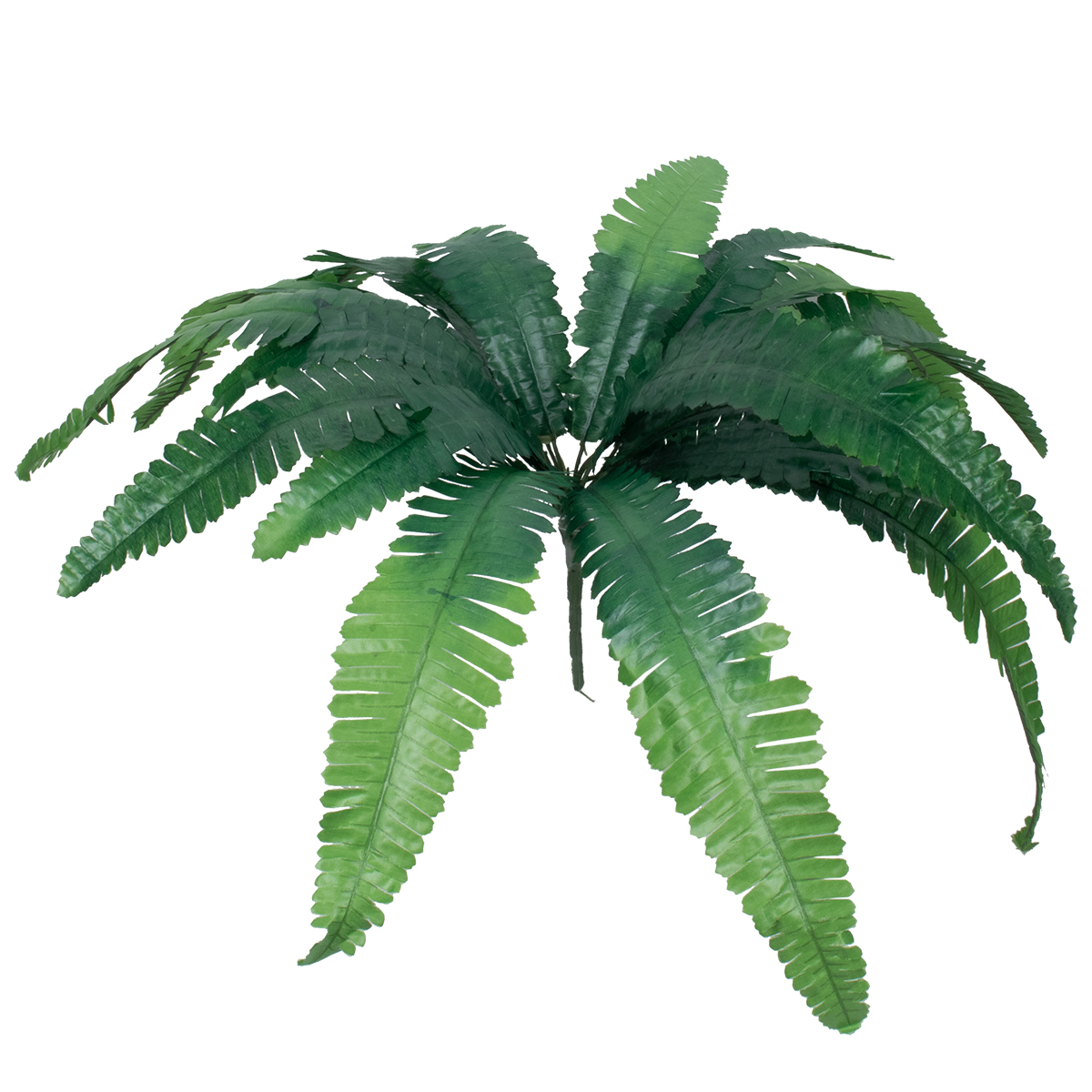 GloboStar® BOSTON FERN BIG 78292 Τεχνητό Φυτό Φτέρη Βοστώνης Μεγάλη - Μπουκέτο Διακοσμητικών Φυτών - Κλαδιών με Φύλλωμα Πράσινο Υ52cm