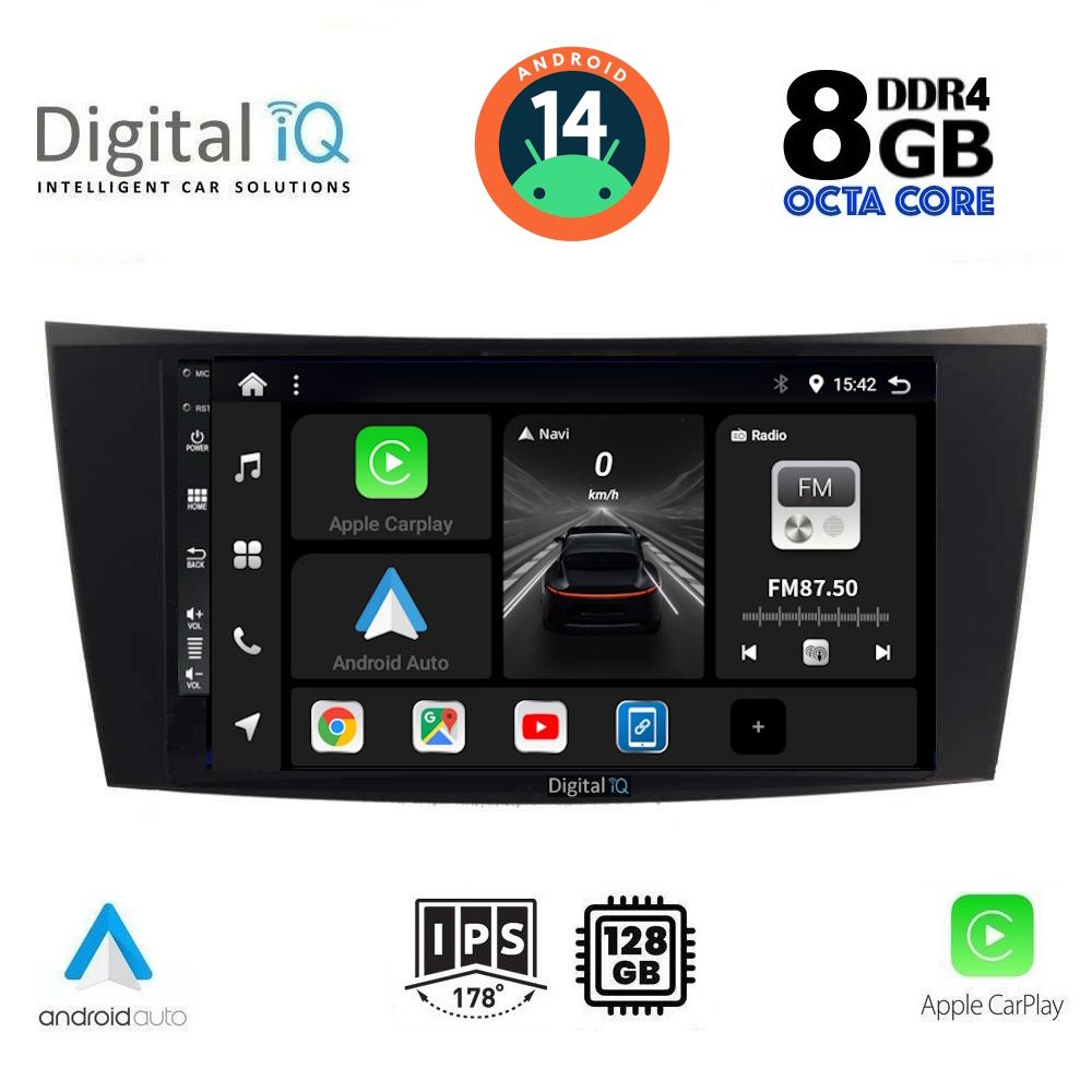 DIGITAL IQ BXF 7407_CPAA (8inc) MULTIMEDIA TABLET for MERCEDES E W211 – CLS mod. 2003-2009