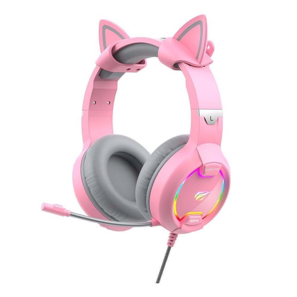 Havit Gaming Headphones Gamenote H2233d RGB Pink (H2233D-PINK) (HAVH2233D-PINK)