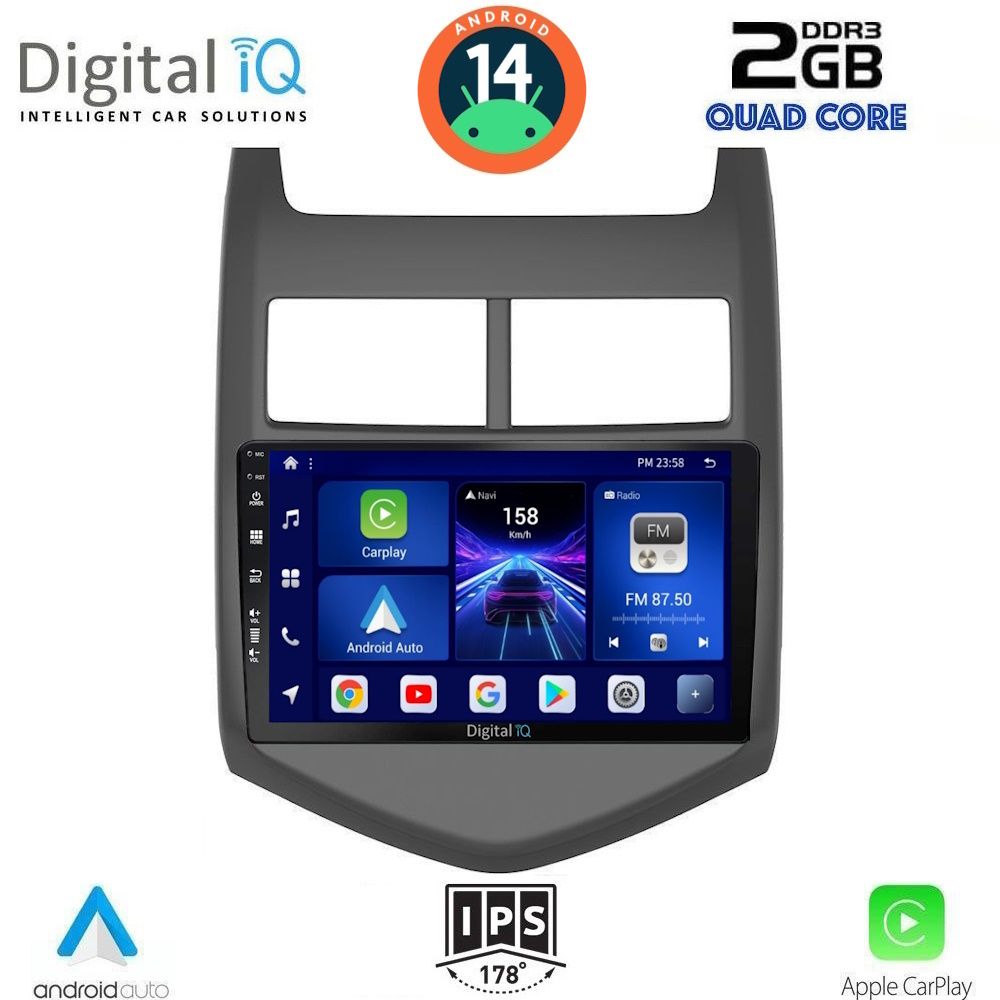 DIGITAL IQ BXC 3074_CPAA (9inc) MULTIMEDIA TABLET for CHEVROLET AVEO mod. 2011-2014