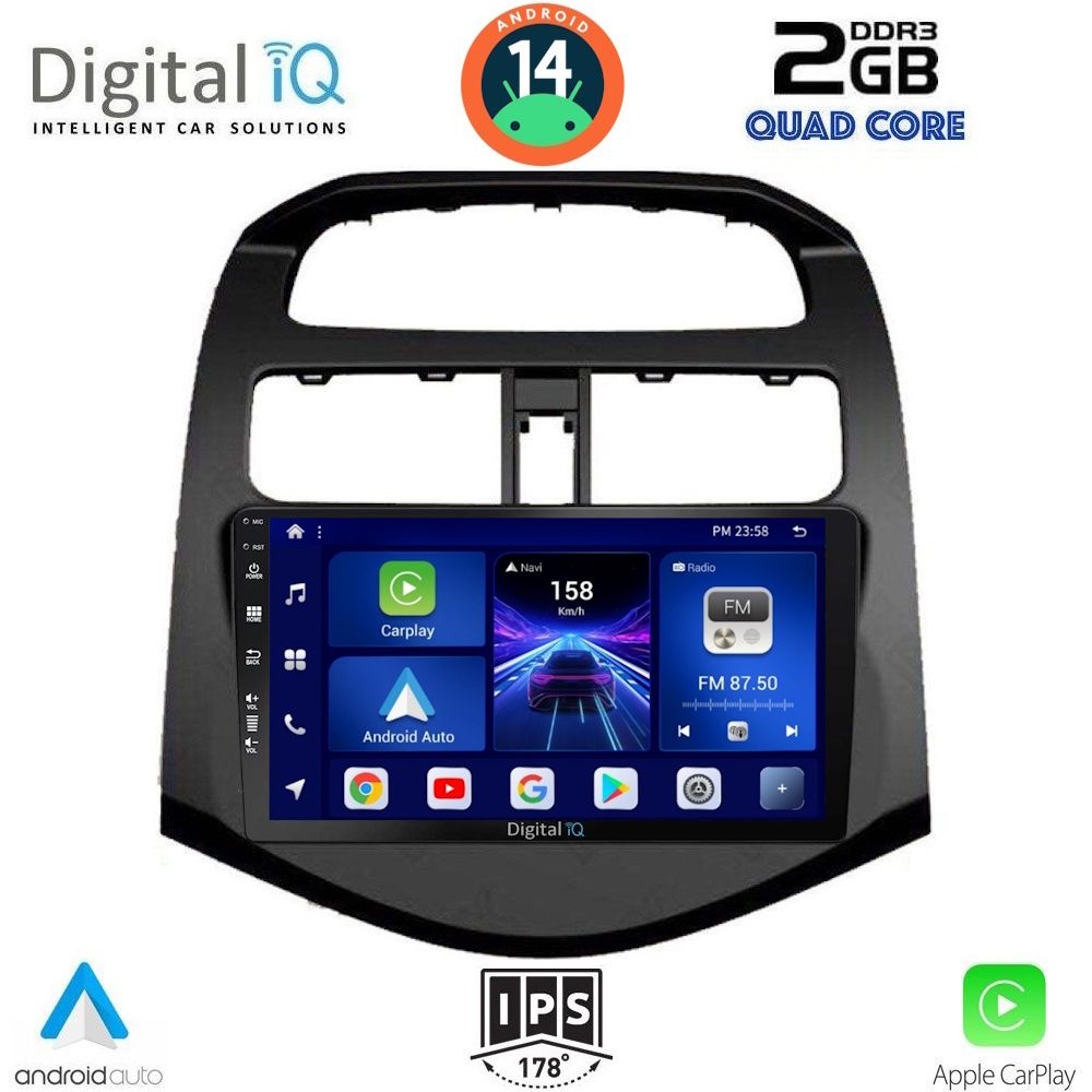 DIGITAL IQ BXC 3078_CPAA (9inc) MULTIMEDIA TABLET for CHEVROLET SPARK mod. 2009-2015