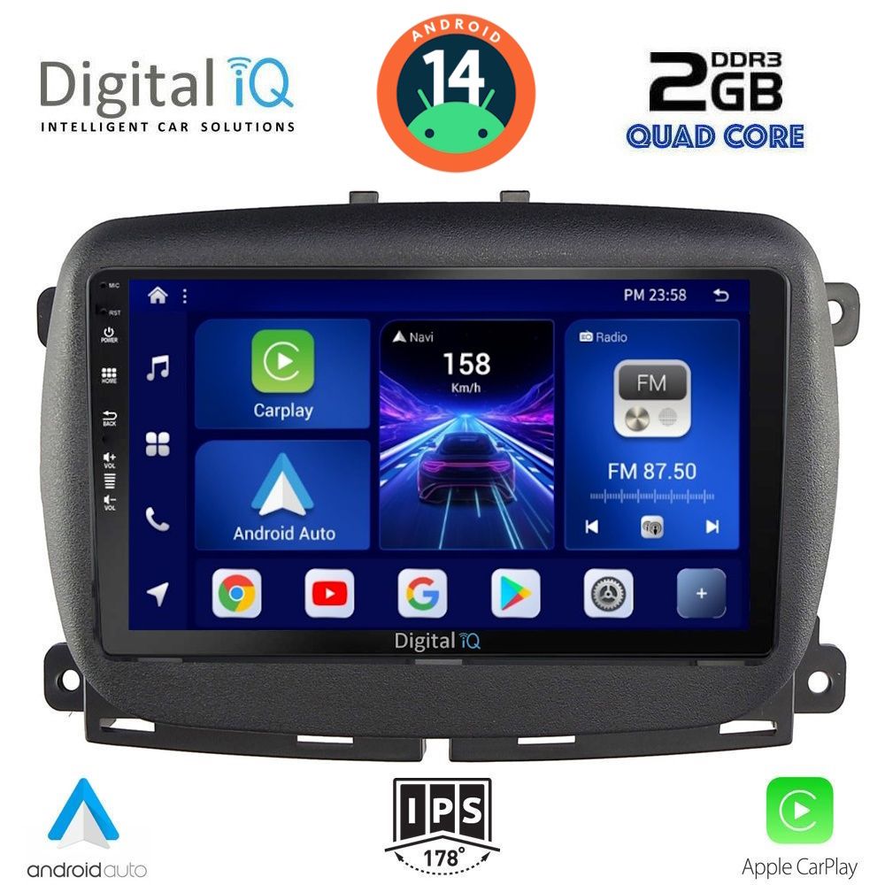 DIGITAL IQ BXC 3131_CPAA (9inc) MULTIMEDIA TABLET for FIAT 500 mod. 2016>