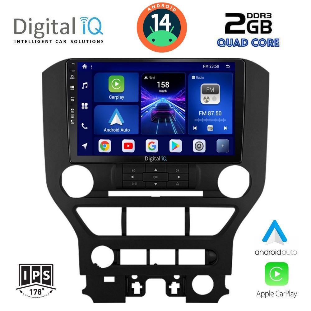 DIGITAL IQ BXC 3166_CPAA (9inc) MULTIMEDIA TABLET for FORD MUSTANG mod. 2015-2020