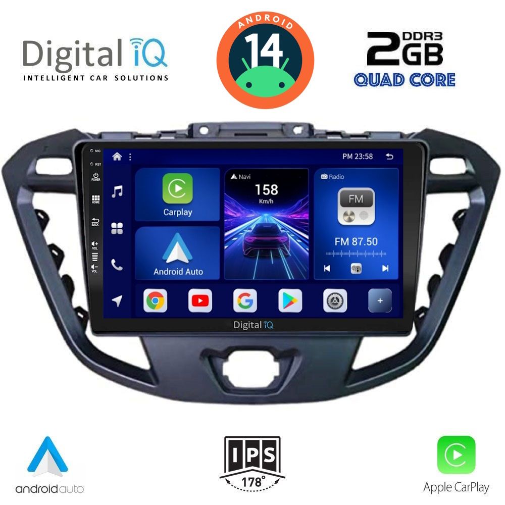 DIGITAL IQ BXC 3177_CPAA (9inc) MULTIMEDIA TABLET for FORD TRANSIT CUSTOM | TOURNEO CUSTOM mod. 2013-2019