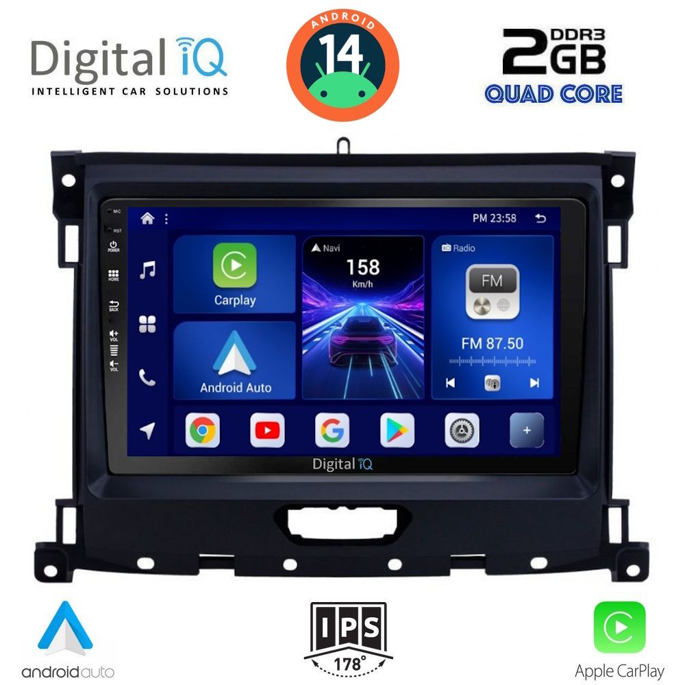 DIGITAL IQ BXC 3173_CPAA (9inc) MULTIMEDIA TABLET for FORD RANGER mod. 2018&gt;