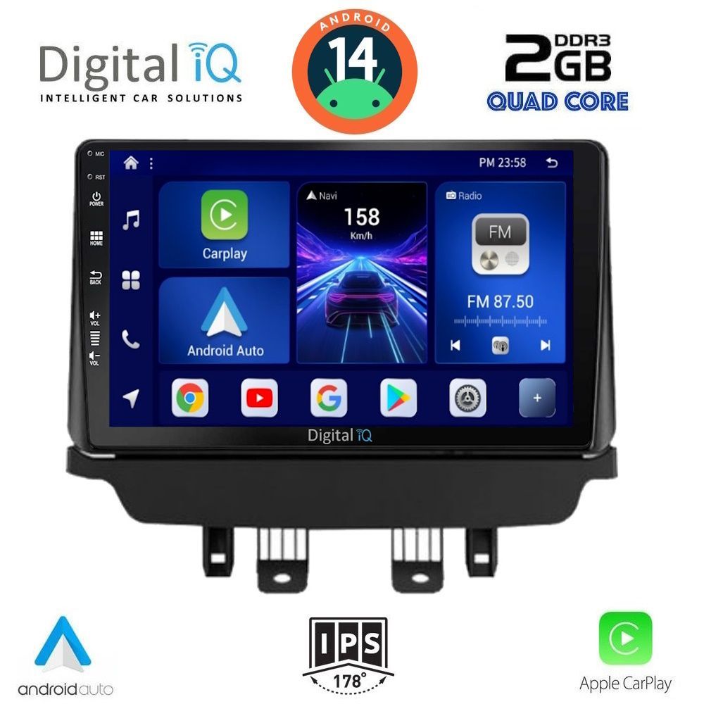 DIGITAL IQ BXC 3362_CPAA (9inc) MULTIMEDIA TABLET for MAZDA 2 mod. 2014&gt;