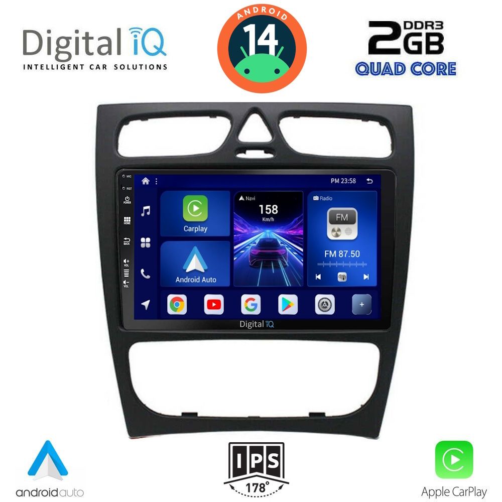 DIGITAL IQ BXC 3402_CPAA (9inc) MULTIMEDIA TABLET for MERCEDES C (W203) mod. 1999-2004