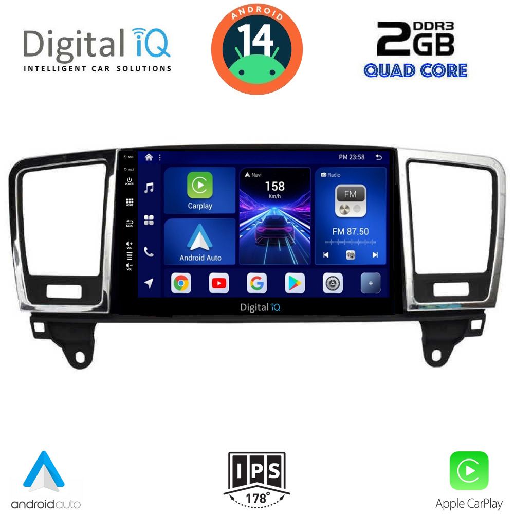 DIGITAL IQ BXC 3415_CPAA (9inc) MULTIMEDIA TABLET for MERCEDES ML (W166) – GL (X166) mod. 2011-2019