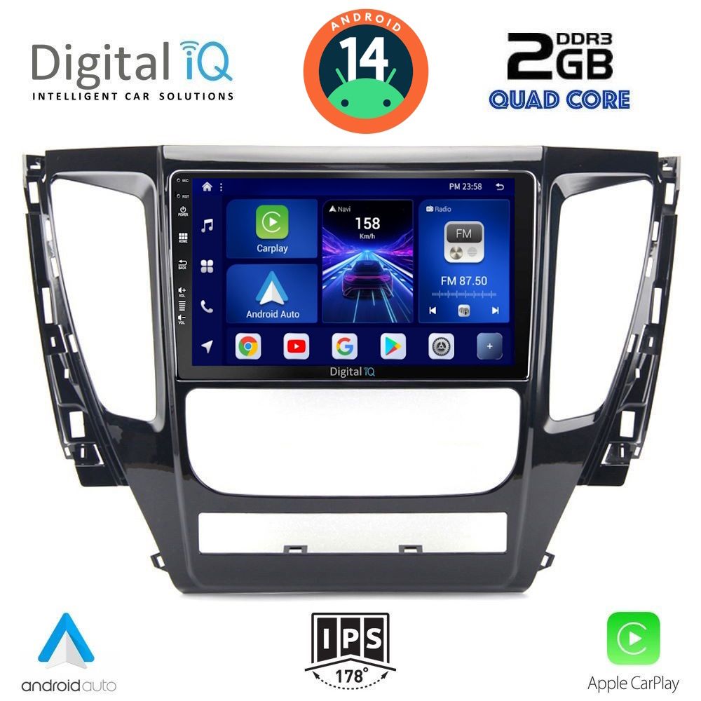 DIGITAL IQ BXC 3447A_CPAA (9inc) MULTIMEDIA TABLET for MITSUBISHI PAJERO mod. 2013-2020