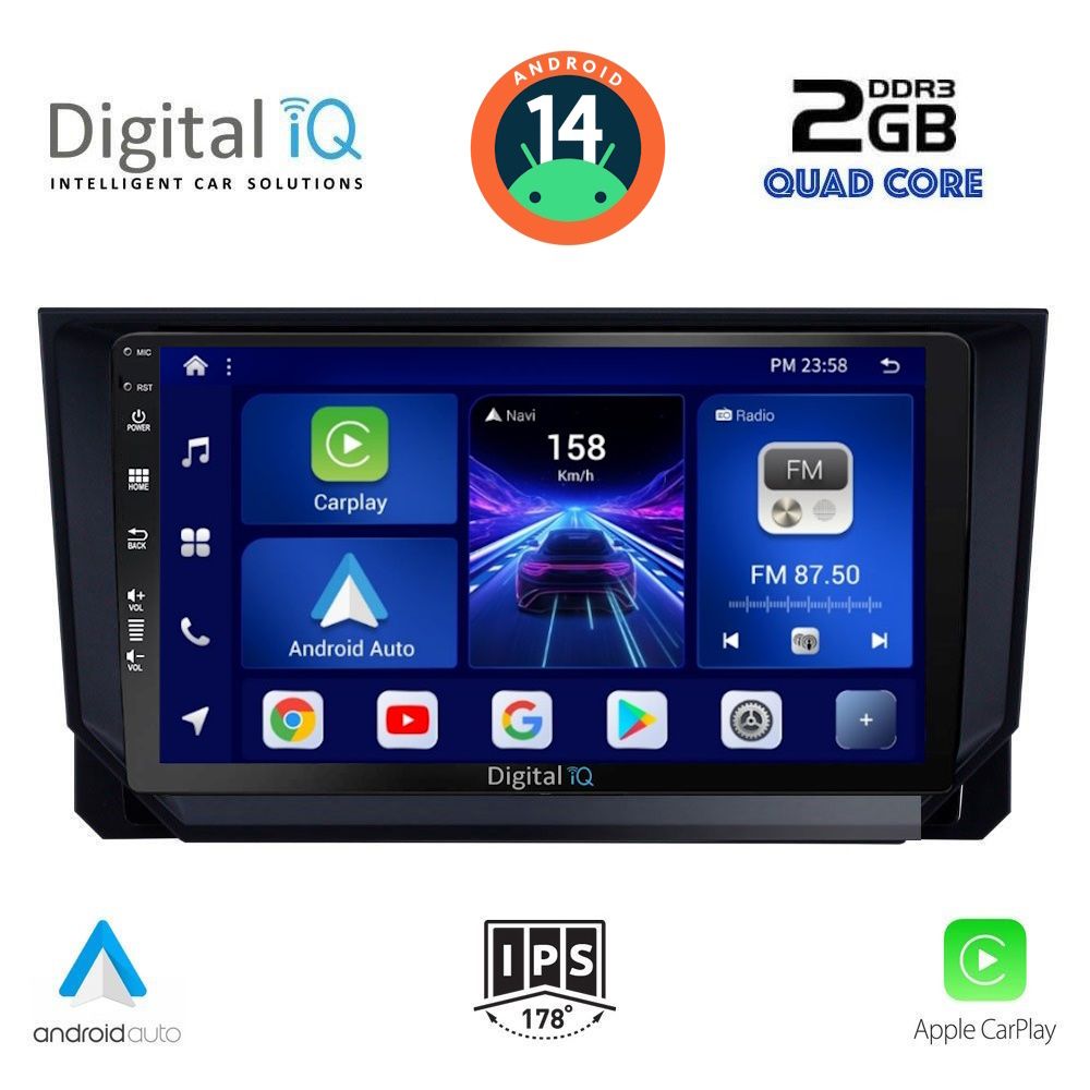 DIGITAL IQ BXC 3573_CPAA (9inc) MULTIMEDIA TABLET for SEAT ARONA - IBIZA mod. 2018&gt;