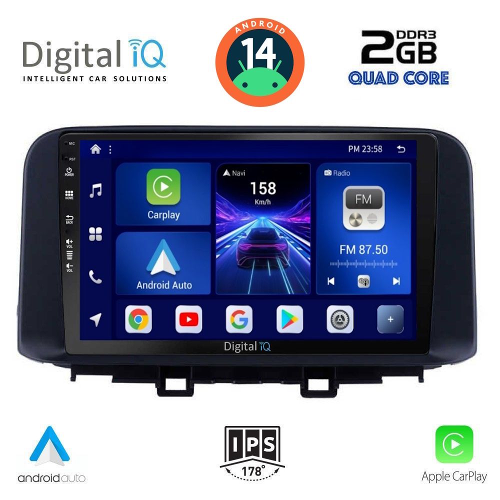 DIGITAL IQ BXC 3237_CPAA (10inc) MULTIMEDIA TABLET for HYUNDAI KONA mod. 2017>