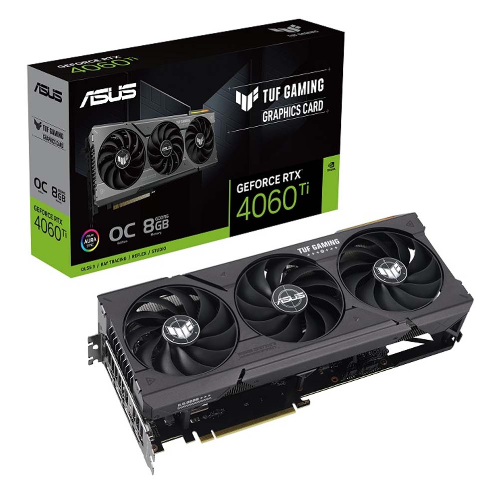 VGA Asus GeForce® RTX 4060 TI 8GB Gaming OC GDDR6X TUF (90YV0J50-M0NA00) (ASU90YV0J50-M0NA00)