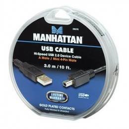 390378 . Manhattan καλώδιο USB A σε Mini-USB 4pin M/M 3m