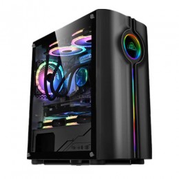 ARMAGGEDDON PC CASE TRON HOLO 3 MATX BLACK