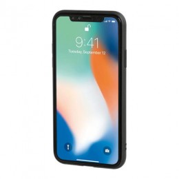 L.P14938/T . APPLE iPHONE X ΘΗΚΗ ΚΙΝΗΤΟΥ DUO POCKET ΜΑΥΡΟ-ΚΟΚΚΙΝΟ ΜΑΓΝΗΤΙΚΗ SILVER LINE