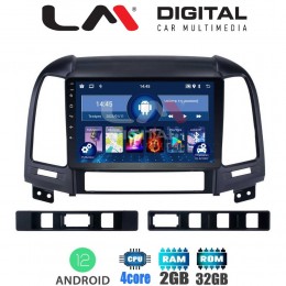 LM Digital - LM ZL4239 GPS Οθόνη OEM Multimedia Αυτοκινήτου για Hyundai SantaFe 2006 > 2013 (BT/GPS/WIFI)