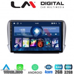 LM Digital - LM ZN4374 GPS Οθόνη OEM Multimedia Αυτοκινήτου για PEUGEOT 208-2008 2012>  (CarPlay/AndroidAuto/BT/GPS/WIFI/GPRS)