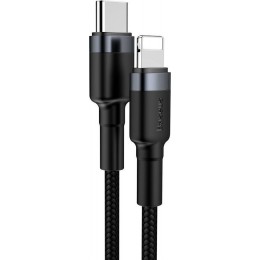 Baseus Cafule Lightning Braided USB-C to Lightning Cable 18W Μαύρο 1m (CATLKLF-G1)