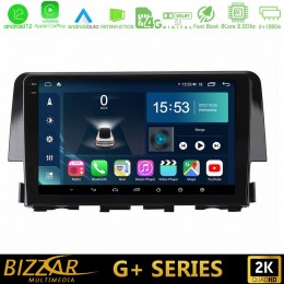 Bizzar g+ Series Honda Civic 2016-2020 8core Android12 6+128gb Navigation Multimedia 9 u-g-Hd0058
