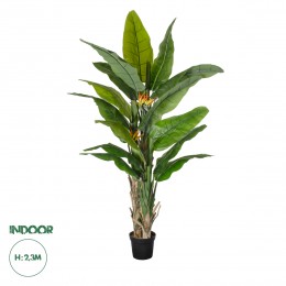 GloboStar® Artificial Garden BANANA STRELITZIA REGINAE 20381 Τεχνητό Διακοσμητικό Φυτό  Μπανανιά - Στρελίτσια - Πουλί του Παραδείσου Υ230cm