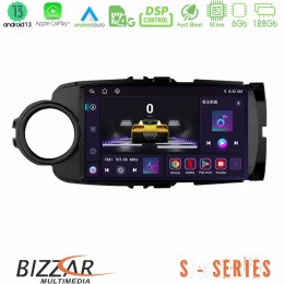 Bizzar s Series Toyota Yaris 8core Android13 6+128gb Navigation Multimedia Tablet 9 (Μαύρο Χρώμα) u-s-Ty0635
