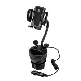 Scosche UH2PCUP PowerHub Cup-Holder Phone Mount and Charging Hub-