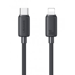 USAMS καλώδιο Lightning σε USB-C US-SJ692, 30W, 480Mbps, 1m, μαύρο