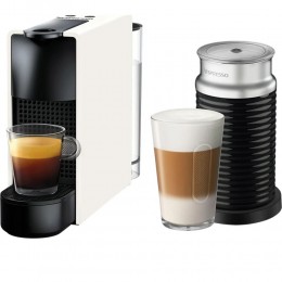 Krups Essenza Mini & Aeroccino Καφετιέρα για Κάψουλες Nespresso Πίεσης 19bar με Αφρογαλιέρα White (XN1111) (KRUXN1111)