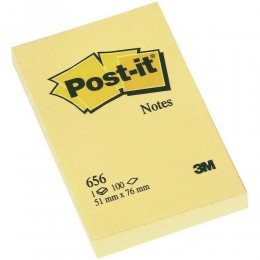 Αυτοκόλλητα Χαρτάκια 3M Post-it 76 x 51 mm (Κίτρινα) (1200 Φύλλα) (Πακέτο των 12) (656CY) (MMM656CY)