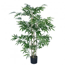 Διακοσμητικό φυτό Bamboo σε γλάστρα Inart πράσινο pp Υ130εκ