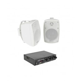 Adastra Smart Pack Outdoor2 Πακέτο με Στερεοφωνικό Ενισχυτή A200 και 2 Επιτοίχια Ηχεία BH3-W Λευκά (Σετ) 28160
