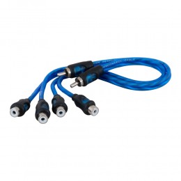 Auto-Connect Twisted RCA Cable Y-split 0.3m (OFC) 2 female, 1 male Auto-Connect 720RCAYL1F, 2 pcs in each bag