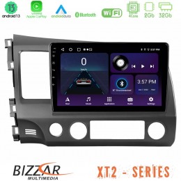 Bizzar xt2 Series 4core Android13 2+32gb Honda Civic 2006-2011 Navigation Multimedia Tablet 9 u-xt2-Hd908